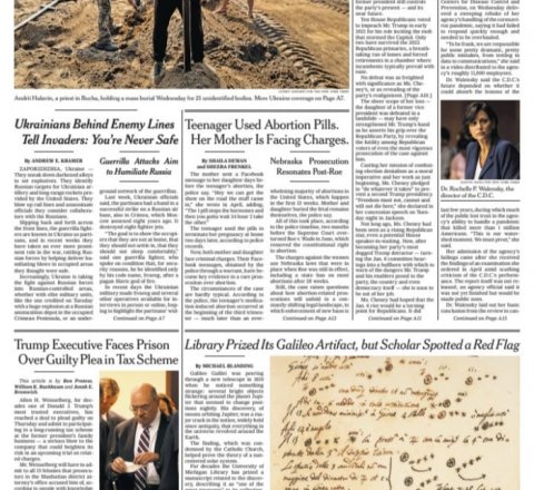 World article about New York Times: Editions, visibility, credibility...